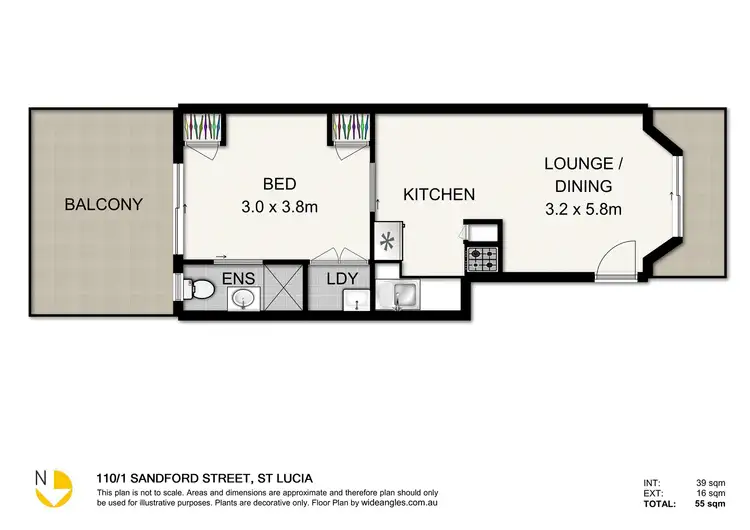 Floorplan of Homely apartment listing, 110/1 Sandford Street, St Lucia QLD 4067