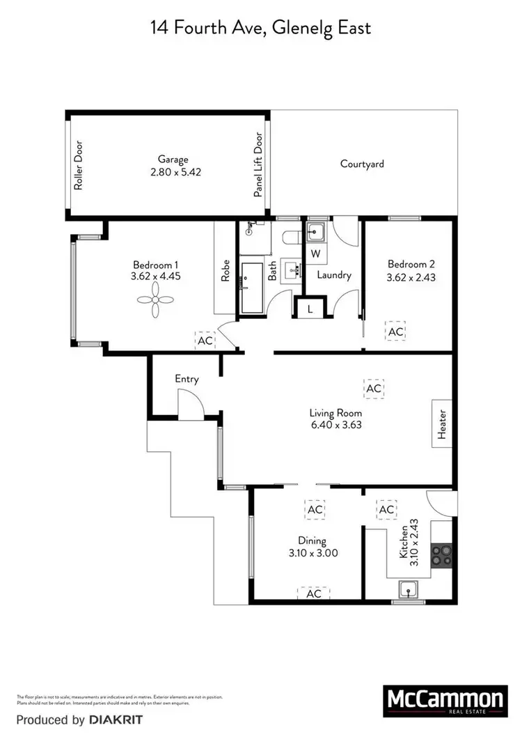Floorplan of Homely unit listing, 1/14 Fourth Avenue, Glenelg East SA 5045