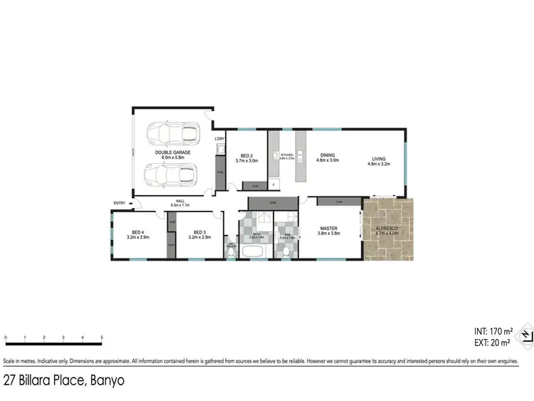 Floorplan of Homely house listing, 22 Billara Place, Banyo QLD 4014