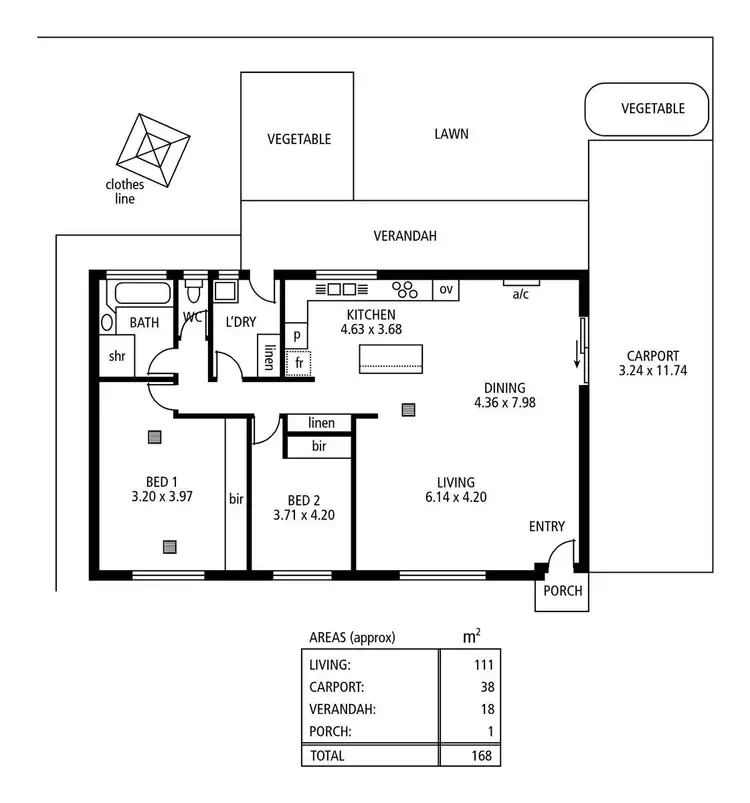 Floorplan of Homely unit listing, 2/35 Clifton Street, Blair Athol SA 5084