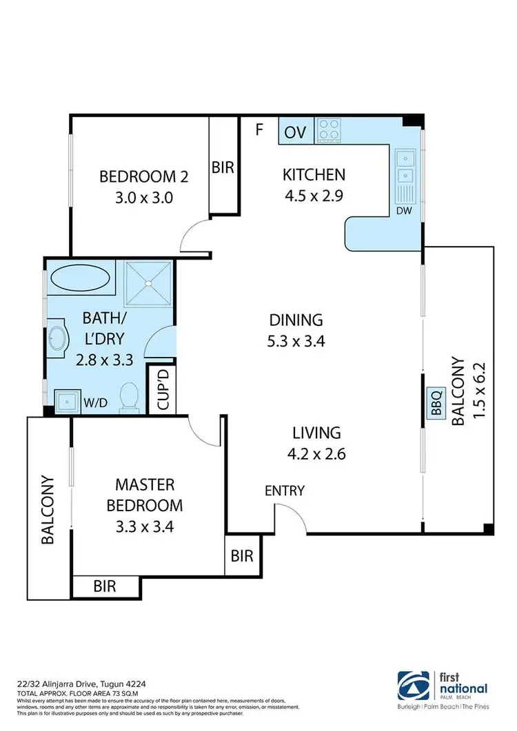 Floorplan of Homely unit listing, 22/32 Alinjarra  Drive, Tugun QLD 4224
