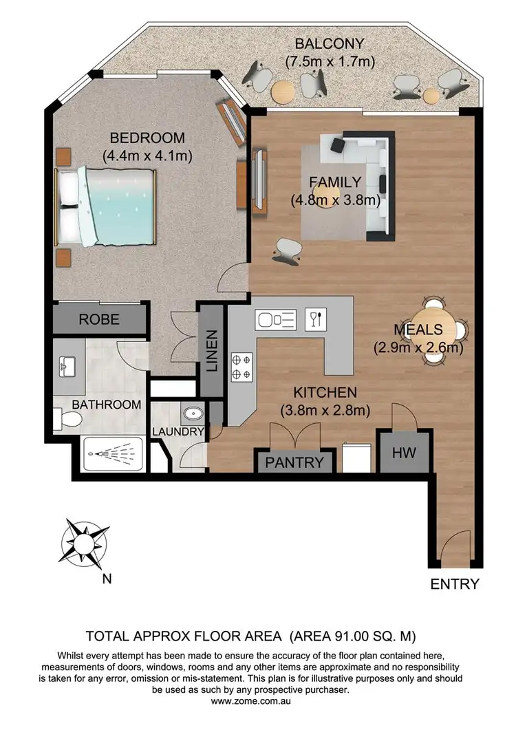 Floorplan of Homely apartment listing, 'THE NELSON' 5 Admiralty Drive, Paradise Waters QLD 4217