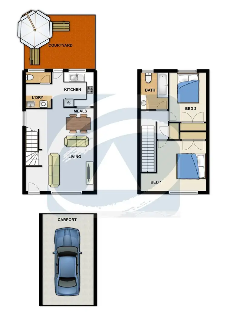 Floorplan of Homely townhouse listing, 70/15 Magellan Road, Springwood QLD 4127