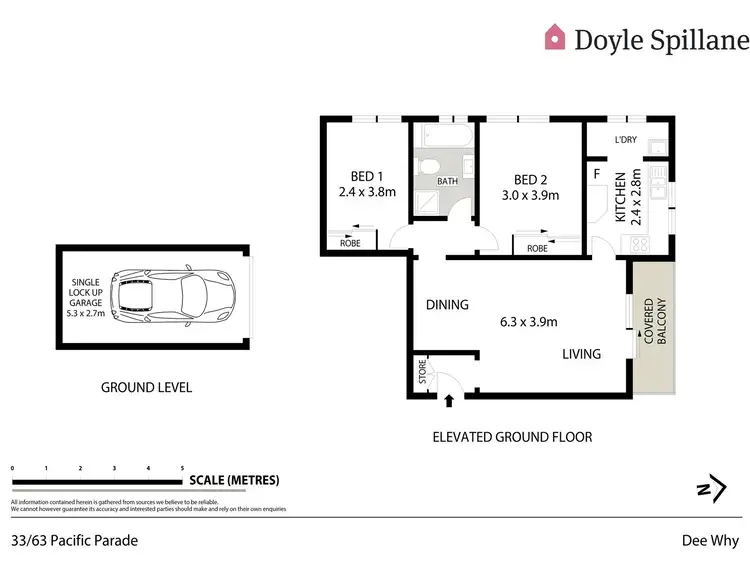 Floorplan of Homely unit listing, 33/63 Pacific Parade, Dee Why NSW 2099