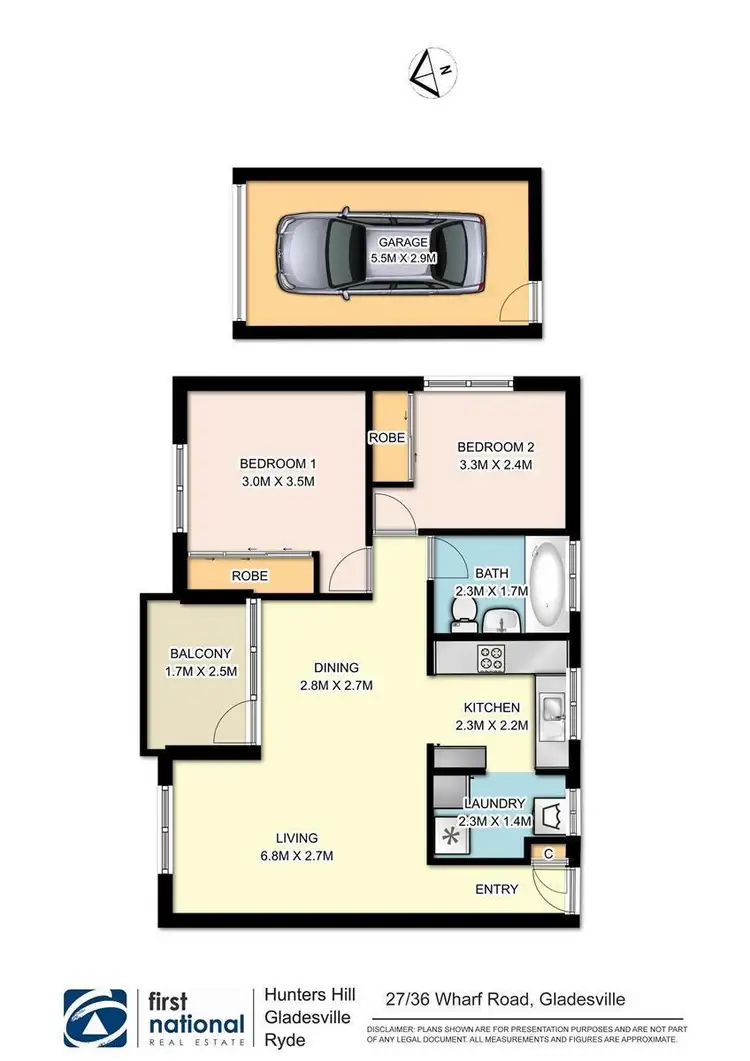 Floorplan of Homely apartment listing, 27/36 Wharf Road, Gladesville NSW 2111