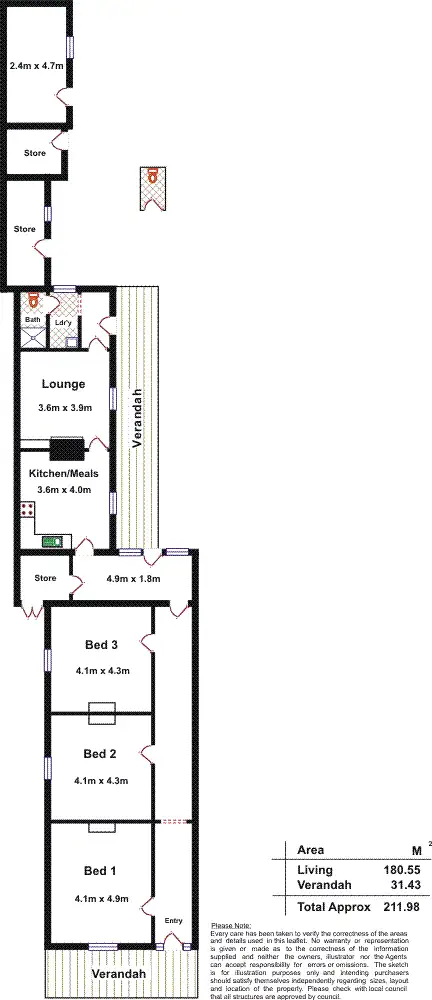 Floorplan of Homely house listing, 208 Gover Street, North Adelaide SA 5006