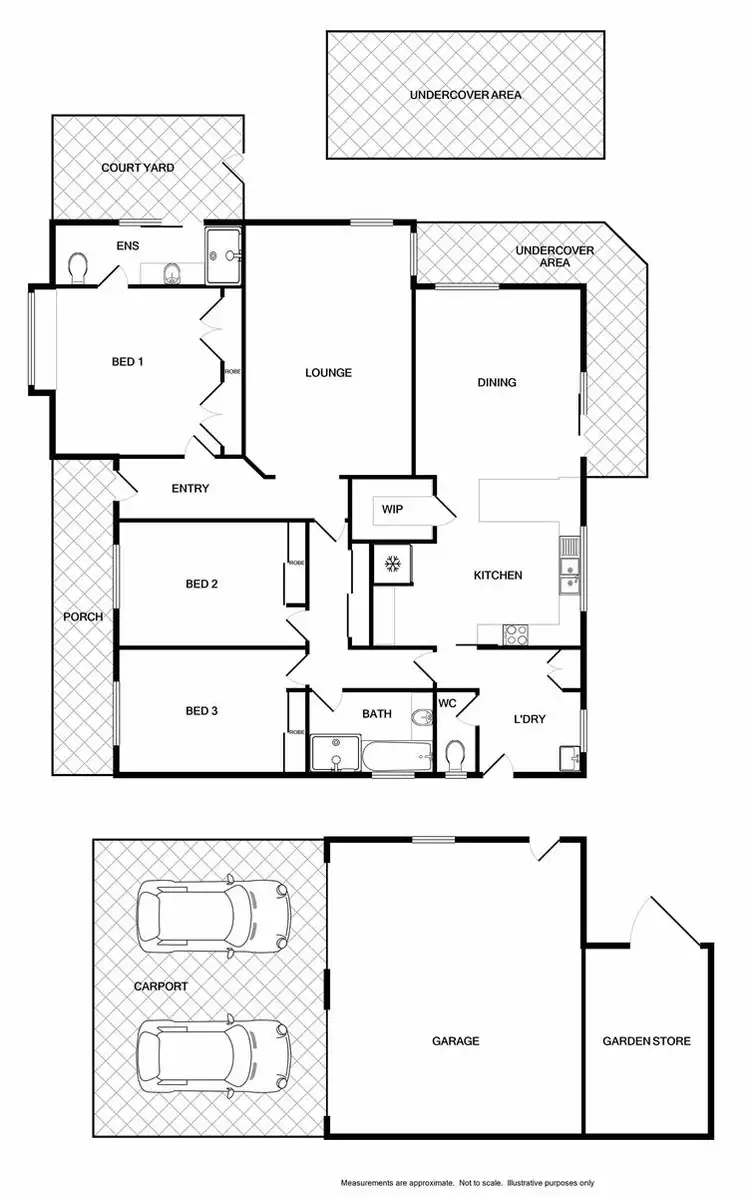 Floorplan of Homely house listing, 1 Howqua Circuit, West Wodonga VIC 3690