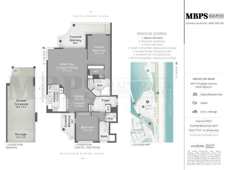 Floorplan of Homely apartment listing, 'OSCAR ON MAIN' 1 Hughes Avenue, Main Beach QLD 4217