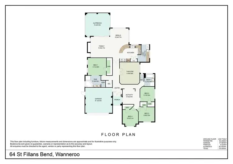Floorplan of Homely house listing, 64 St Fillans Bend, Wanneroo WA 6065