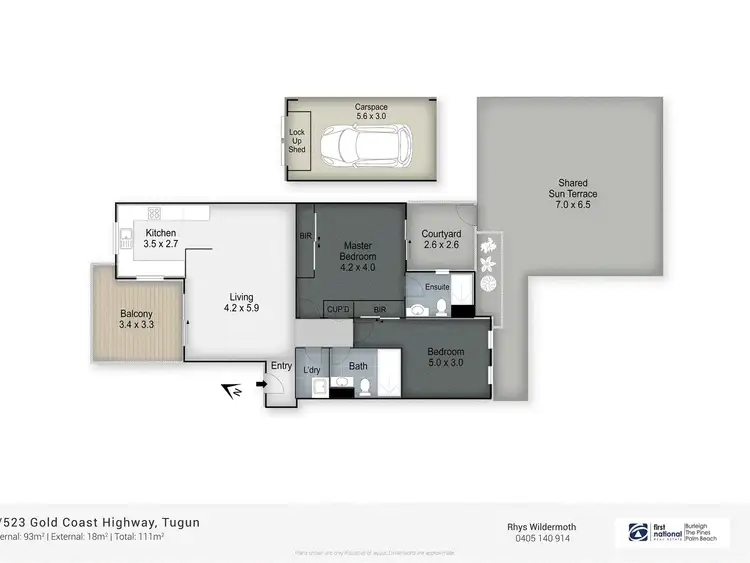 Floorplan of Homely apartment listing, 2/523 Gold Coast Highway, Tugun QLD 4224