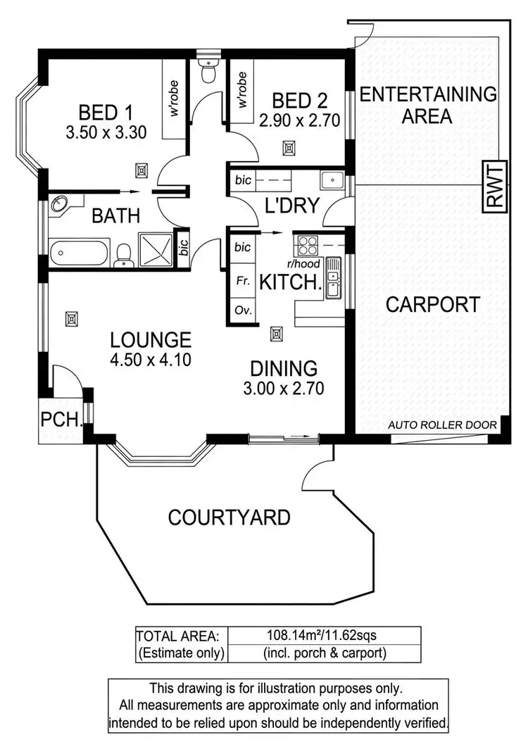 Floorplan of Homely unit listing, 1/15 Dunrobin Road, Hove SA 5048