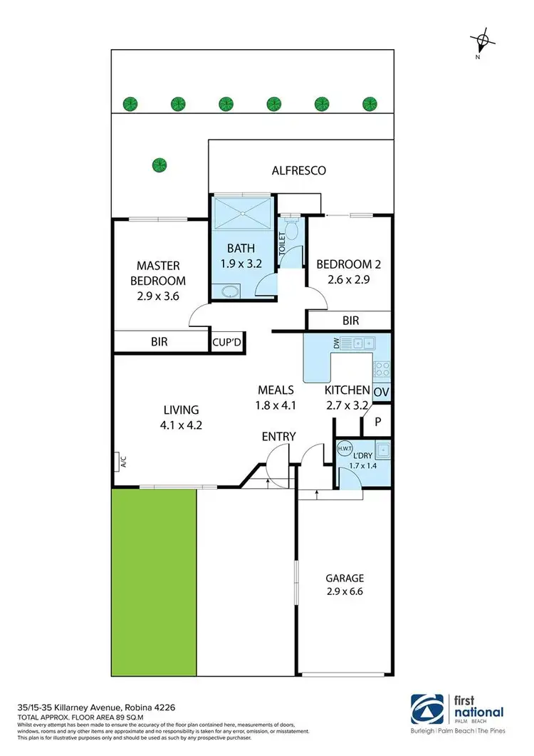 Floorplan of Homely unit listing, 35/15-35 Killarney Avenue, Robina QLD 4226
