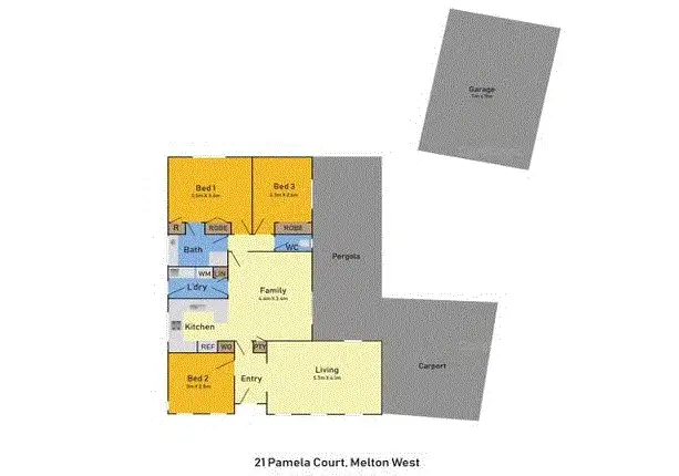 Floorplan of Homely house listing, 21 Pamela Court, Melton West VIC 3337