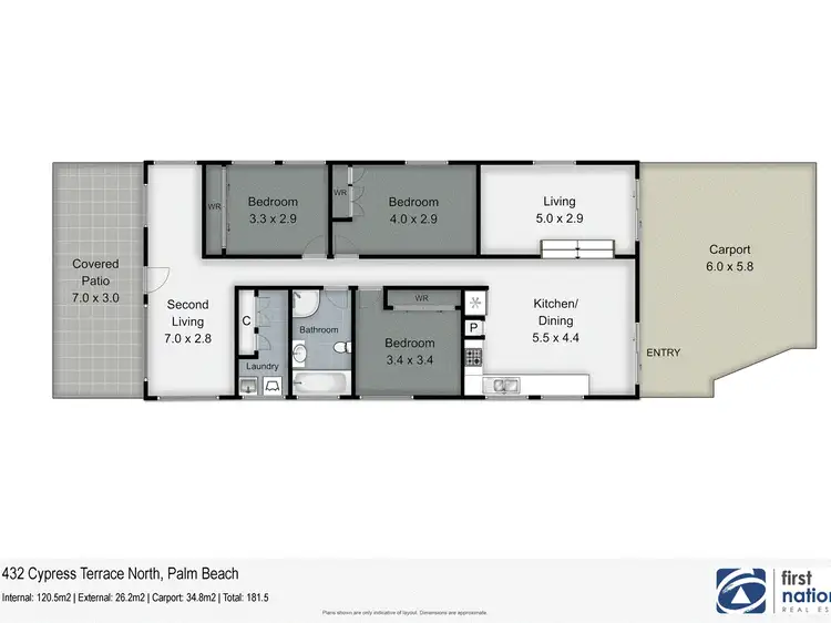 Floorplan of Homely house listing, 432 Cypress Terrace North, Palm Beach QLD 4221