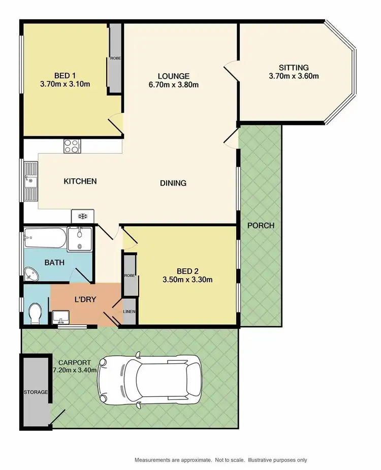 Floorplan of Homely house listing, 1/6 Dowling Court, Beechworth VIC 3747