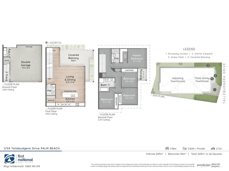 Floorplan of Homely house listing, 59 Tallebudgera Drive, Palm Beach QLD 4221