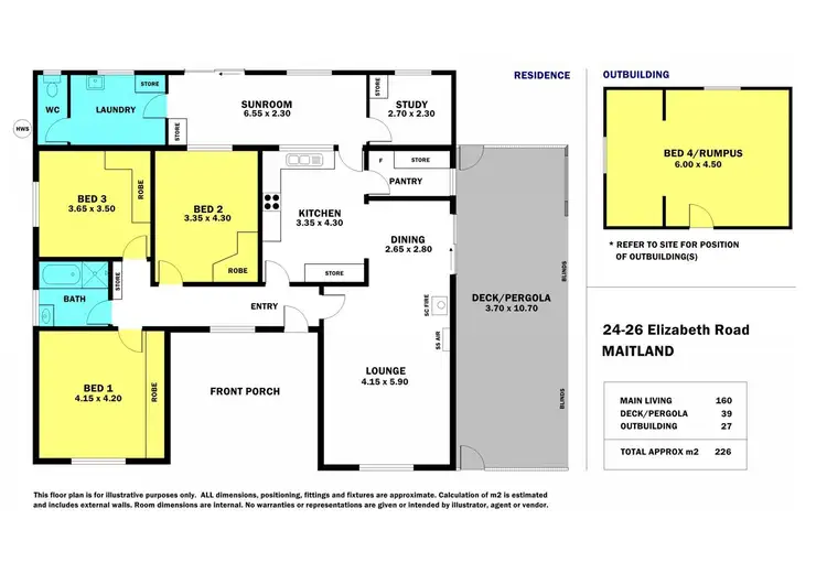 Floorplan of Homely house listing, 24-26 Elizabeth Road, Maitland SA 5573