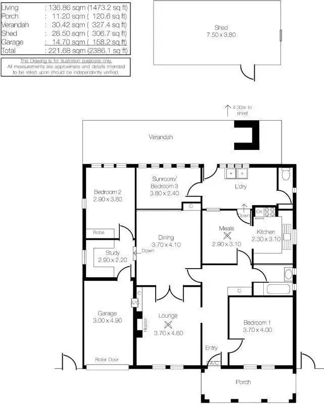 Floorplan of Homely house listing, 15 Tapleys Hill Road, Hendon SA 5014