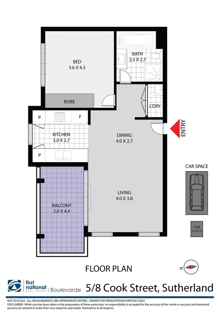 Floorplan of Homely apartment listing, 5/8 Cook Street, Sutherland NSW 2232