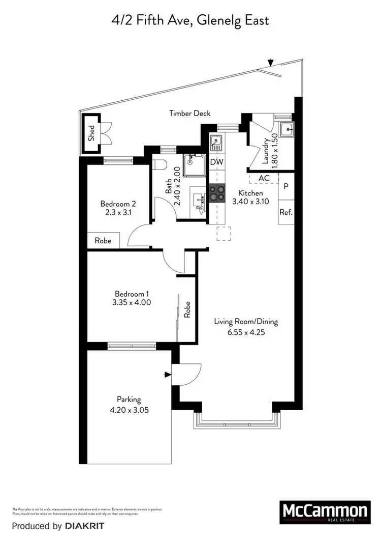 Floorplan of Homely unit listing, 4/2 Fifth Avenue, Glenelg East SA 5045