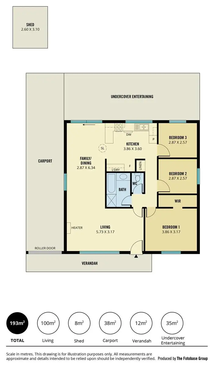Floorplan of Homely house listing, 8 Yorrell Avenue, Surrey Downs SA 5126