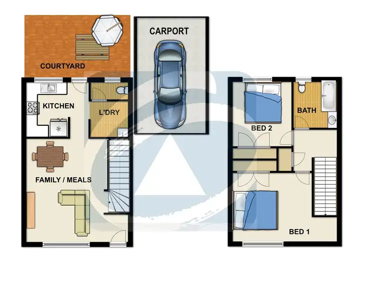Floorplan of Homely townhouse listing, 3/15 Magellan Road, Springwood QLD 4127