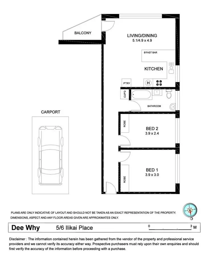 Floorplan of Homely unit listing, 5/6 Ilikai Place, Dee Why NSW 2099