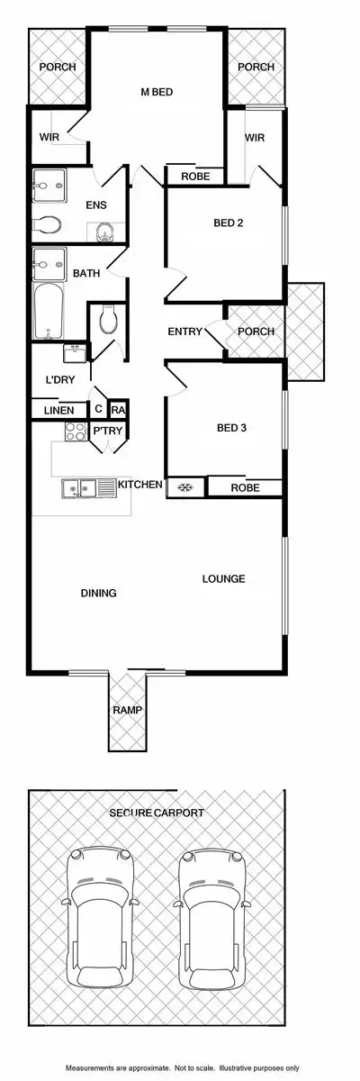 Floorplan of Homely townhouse listing, 63 Omeara Street, Wodonga VIC 3690