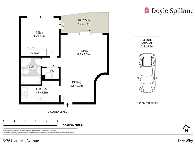Floorplan of Homely unit listing, 3/36 Clarence Avenue, Dee Why NSW 2099