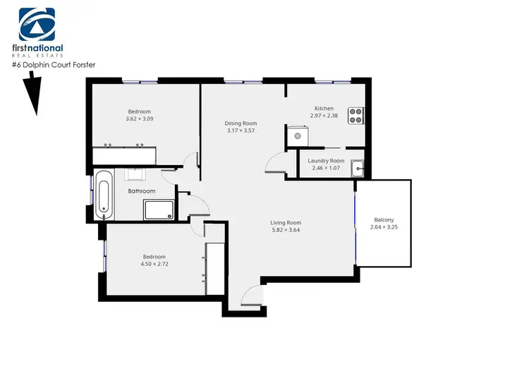 Floorplan of Homely unit listing, 6/48 North Street, Forster NSW 2428