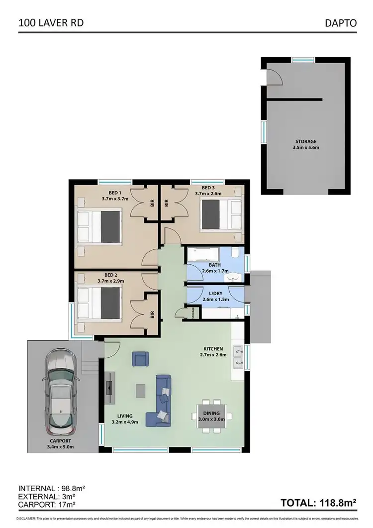 Floorplan of Homely house listing, 100 Laver Road, Dapto NSW 2530