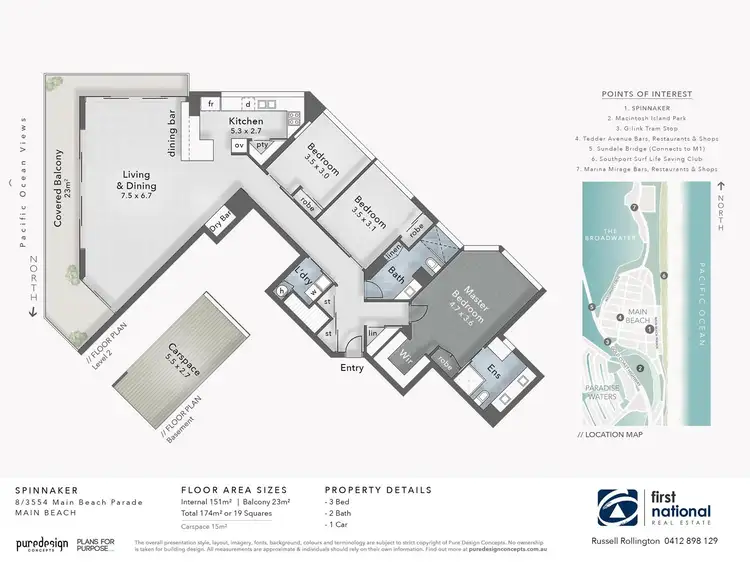 Floorplan of Homely apartment listing, 8 'Spinnaker' 3554 Main Beach Parade, Main Beach QLD 4217