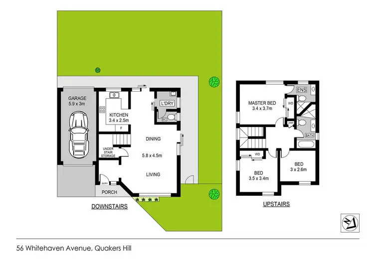 Floorplan of Homely house listing, 56 Whitehaven Avenue, Quakers Hill NSW 2763