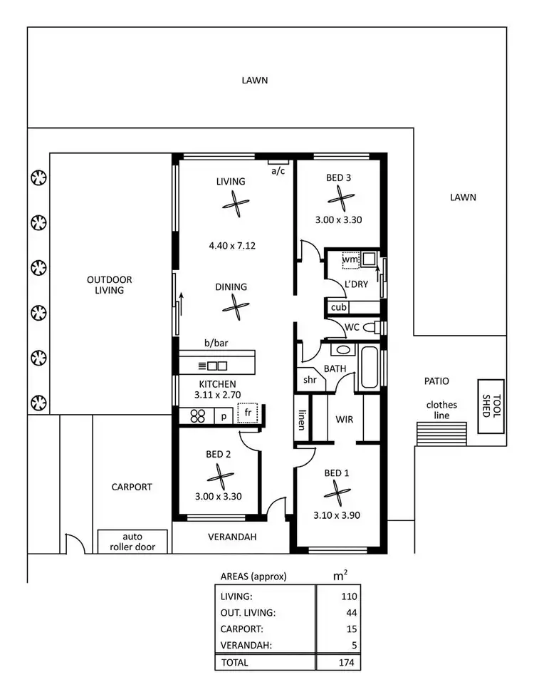 Floorplan of Homely house listing, 3 Bayfield Court, Ferryden Park SA 5010