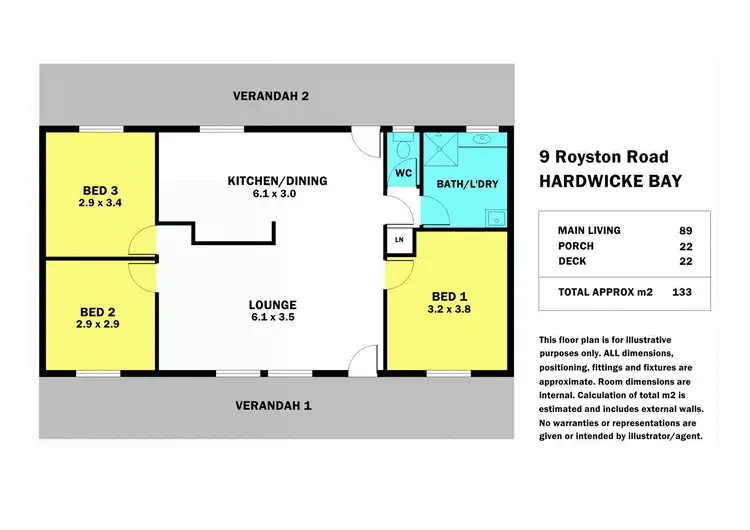 Floorplan of Homely house listing, 9 Royston Road, Hardwicke Bay SA 5575