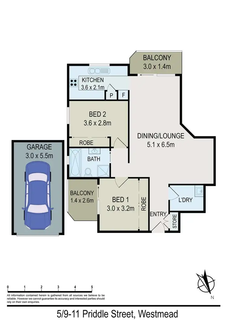 Floorplan of Homely apartment listing, 5/9-11 Priddle Street, Westmead NSW 2145