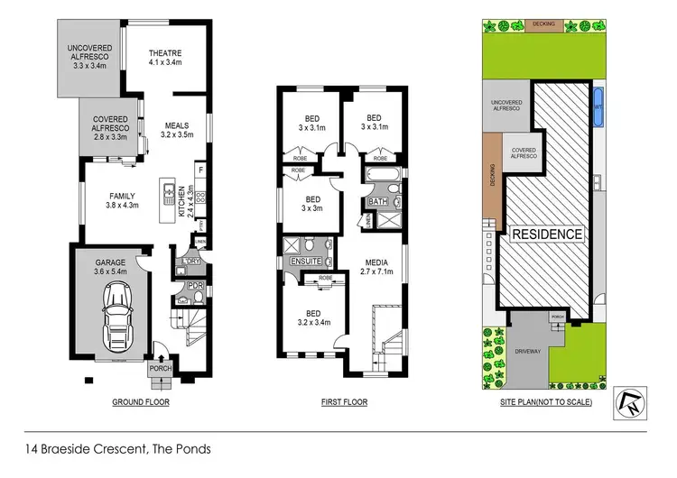 Floorplan of Homely house listing, 14 Braeside Crescent, The Ponds NSW 2769