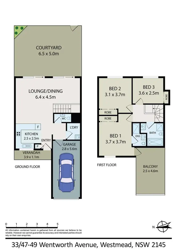 Floorplan of Homely townhouse listing, 33/47-49 Wentworth Avenue, Westmead NSW 2145