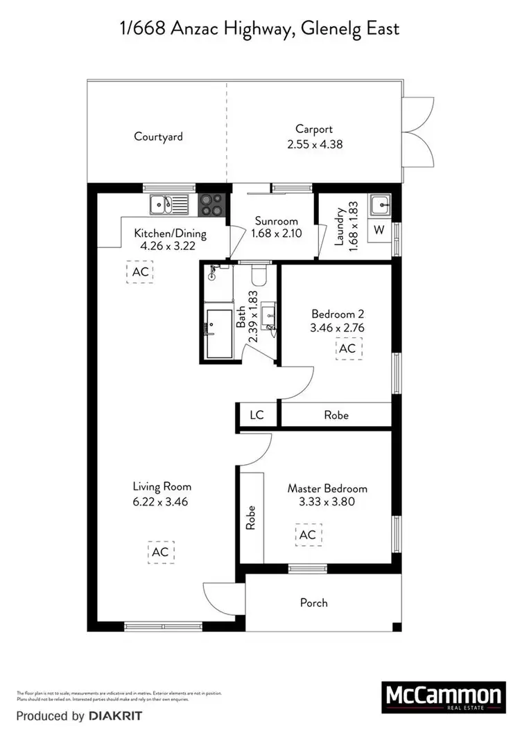 Floorplan of Homely unit listing, 1/668 Anzac Highway, Glenelg East SA 5045