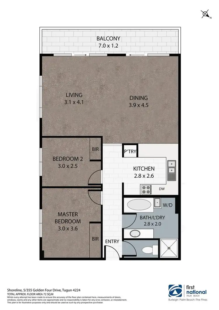 Floorplan of Homely apartment listing, 5/355 Golden Four Drive, Tugun QLD 4224