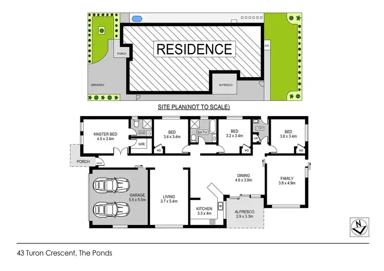 Floorplan of Homely house listing, 43 Turon Crescent, The Ponds NSW 2769