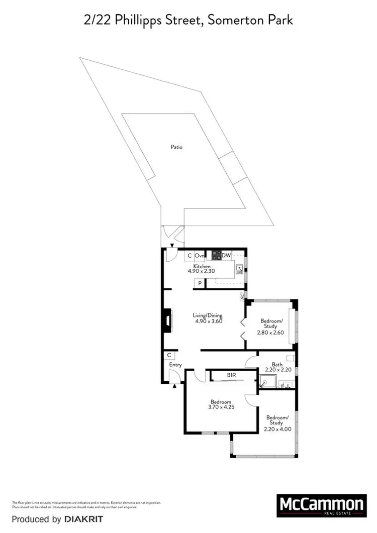 Floorplan of Homely unit listing, 2/22 Phillipps Street, Somerton Park SA 5044