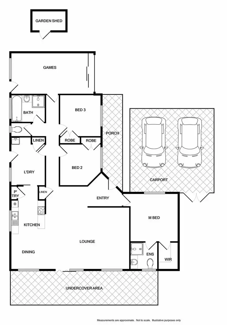 Floorplan of Homely unit listing, 2/18 Brockley Street, Wodonga VIC 3690