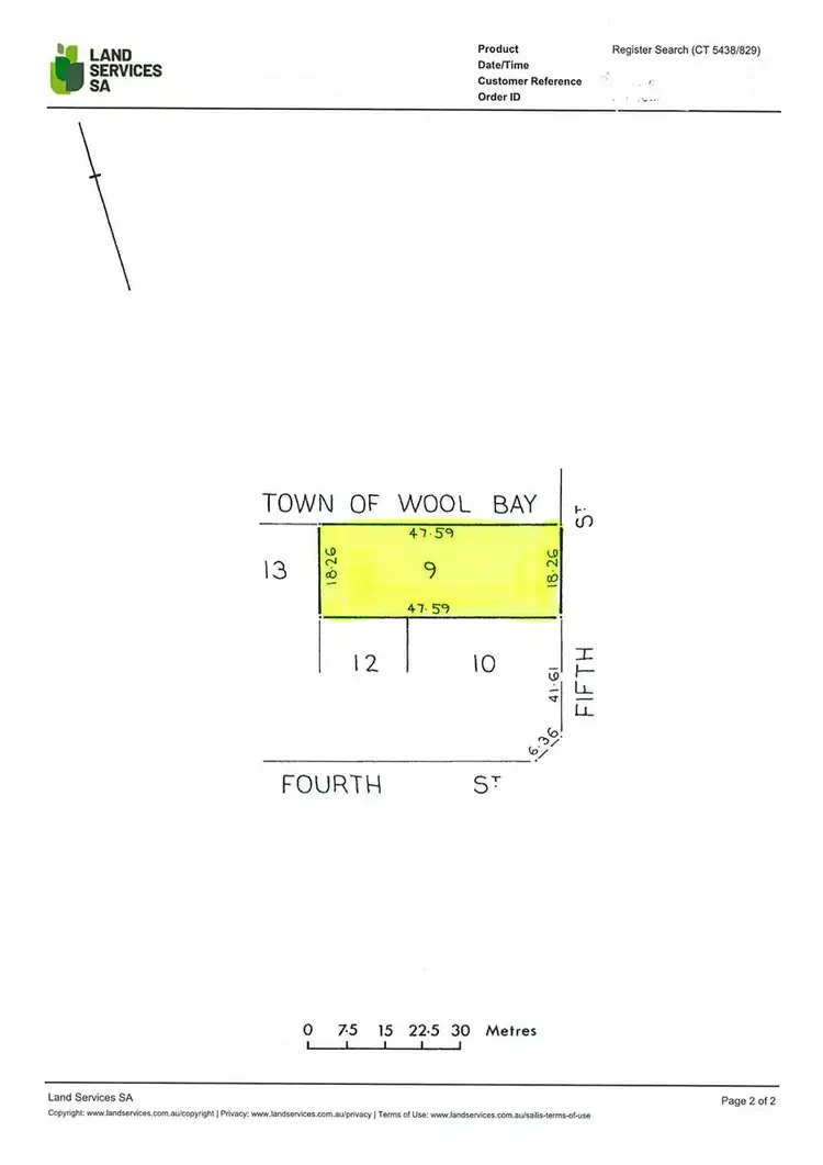 Floorplan of Homely land listing, LOT 9/9 Fifth Street, Wool Bay SA 5575