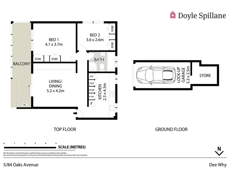Floorplan of Homely unit listing, 5/84 Oaks Avenue, Dee Why NSW 2099