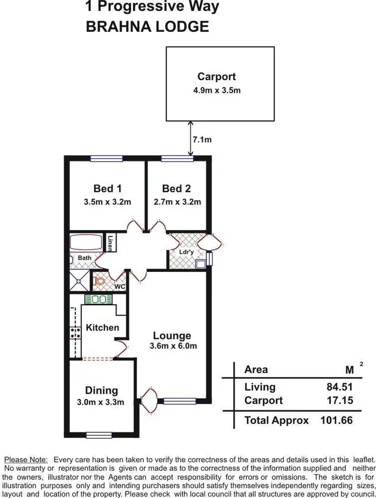 Floorplan of Homely house listing, 1 Progressive Way, Brahma Lodge SA 5109