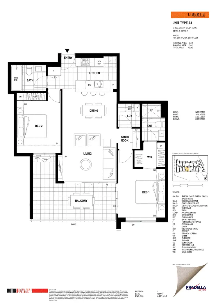 Floorplan of Homely apartment listing, 201/50 Connor Street, Kangaroo Point QLD 4169