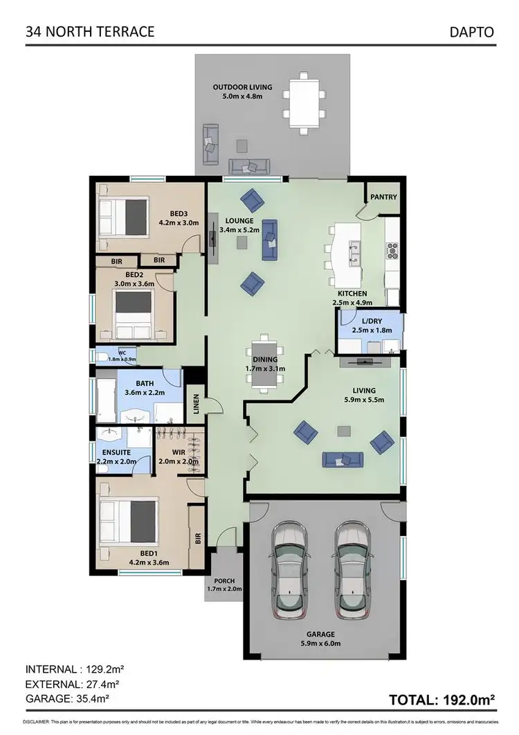 Floorplan of Homely house listing, 34 North Terrace, Dapto NSW 2530