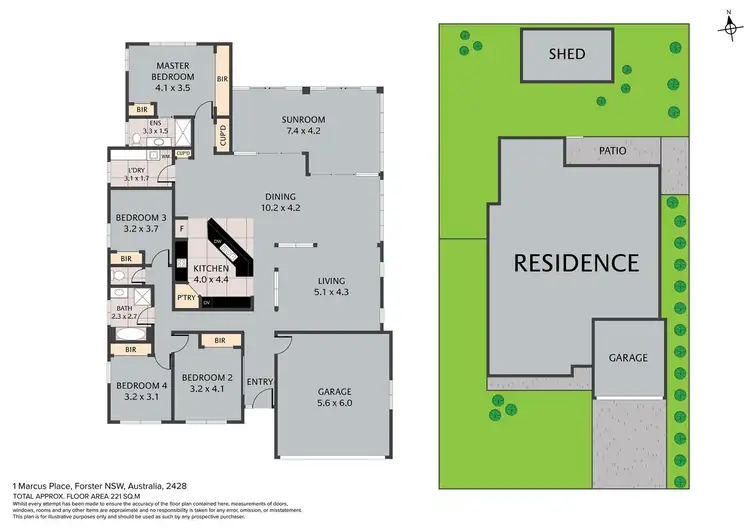 Floorplan of Homely house listing, 1 Marcus Place, Forster NSW 2428