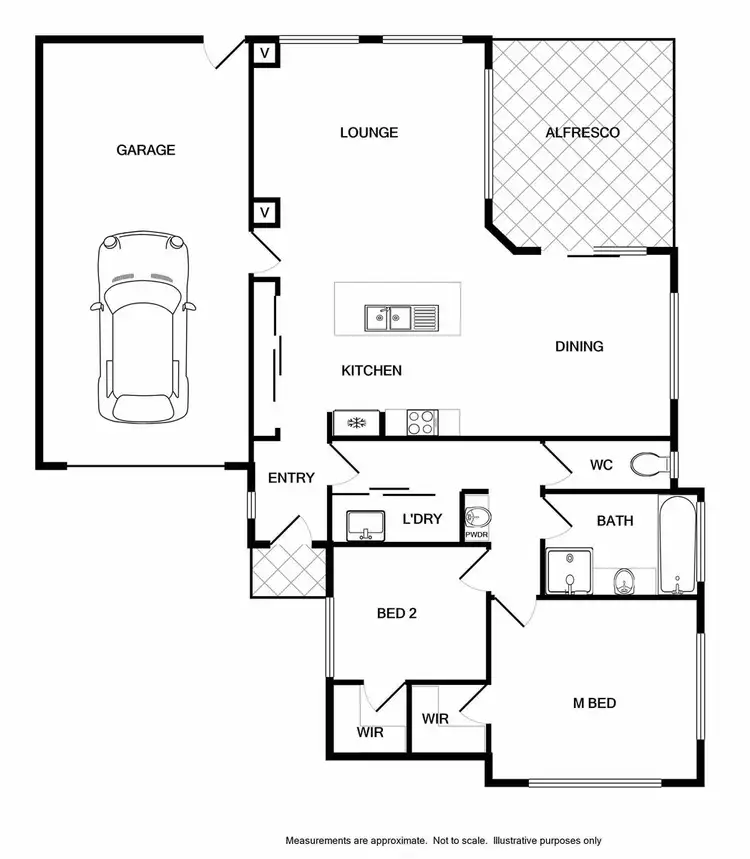 Floorplan of Homely townhouse listing, 26B Murray Way, Wodonga VIC 3690